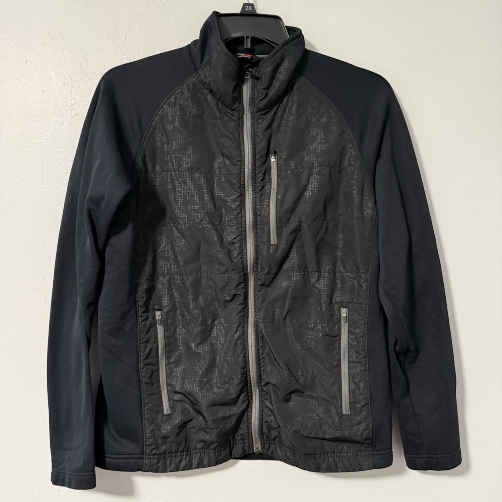 GSX Gander Mountain Mens Black Full Zip‎ Jacket Size M Lightweight Tech Fleece